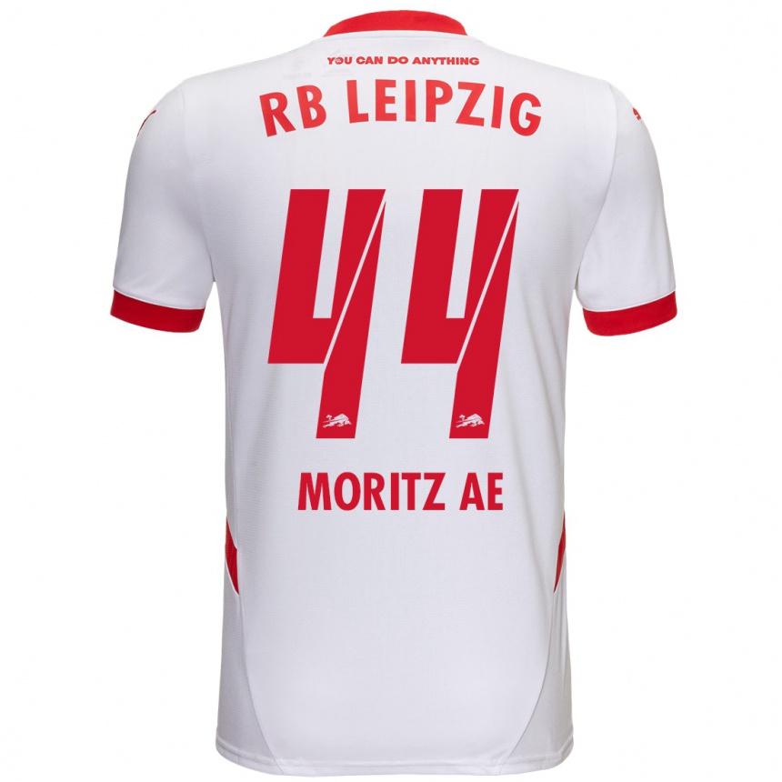 Men Football Moritz Aé #44 White Red Home Jersey 2024/25 T-Shirt Nz