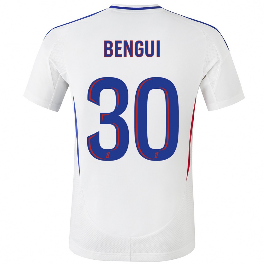 Men Football Justin Bengui Joao #30 White Blue Home Jersey 2024/25 T-Shirt Nz