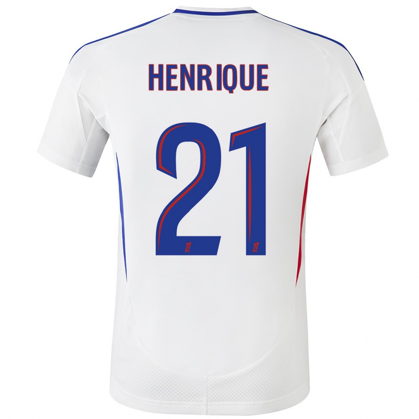 Men Football Henrique #21 White Blue Home Jersey 2024/25 T-Shirt Nz