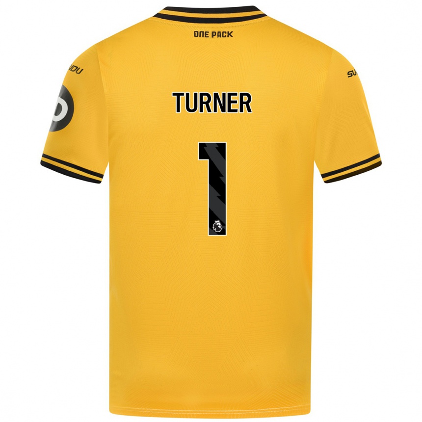 Men Football Shannon Turner #1 Yellow Home Jersey 2024/25 T-Shirt Nz