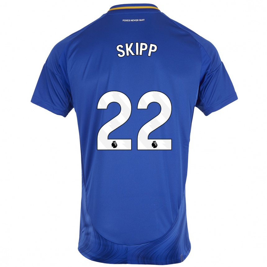 Men Football Oliver Skipp #22 Blue White Home Jersey 2024/25 T-Shirt Nz