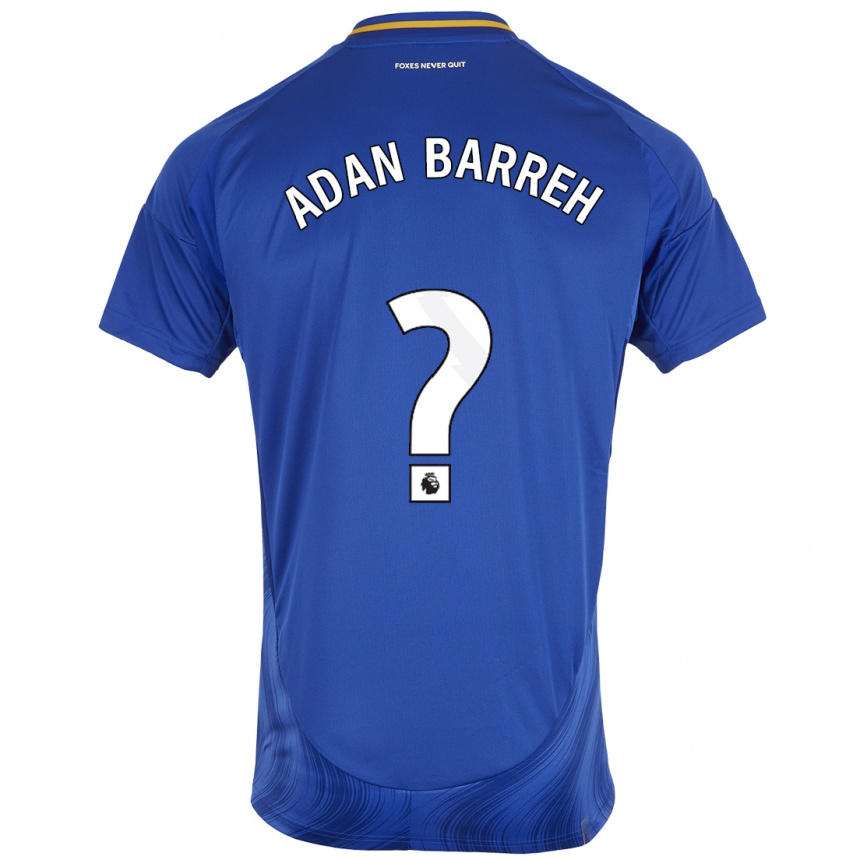 Men Football Hassan Adan Barreh #0 Blue White Home Jersey 2024/25 T-Shirt Nz