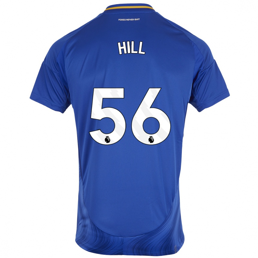 Men Football Deniche Hill #56 Blue White Home Jersey 2024/25 T-Shirt Nz