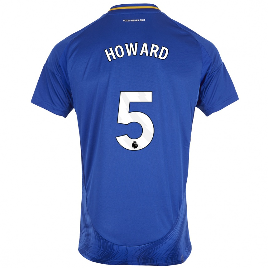 Men Football Sophie Howard #5 Blue White Home Jersey 2024/25 T-Shirt Nz