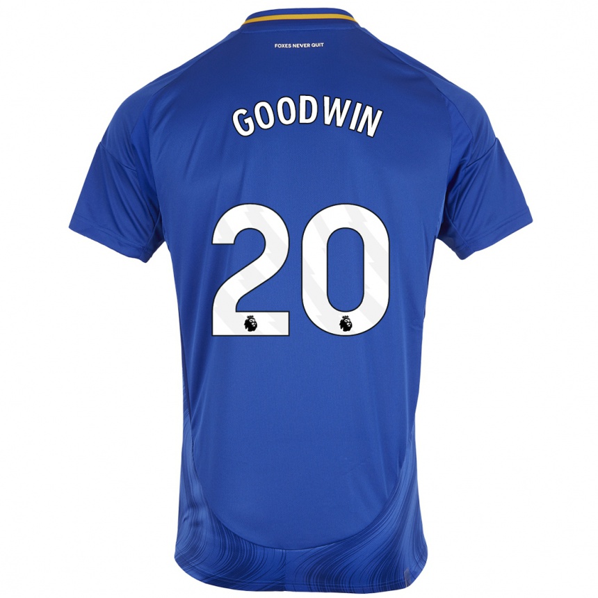 Men Football Missy Goodwin #20 Blue White Home Jersey 2024/25 T-Shirt Nz