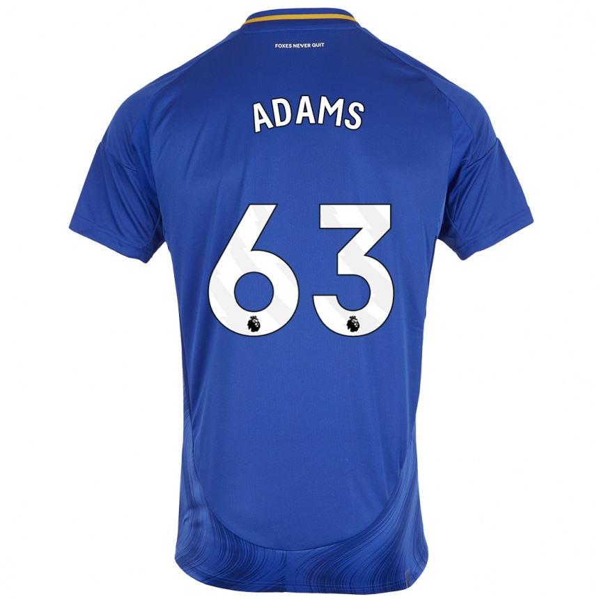 Men Football Bayli Spencer Adams #63 Blue White Home Jersey 2024/25 T-Shirt Nz