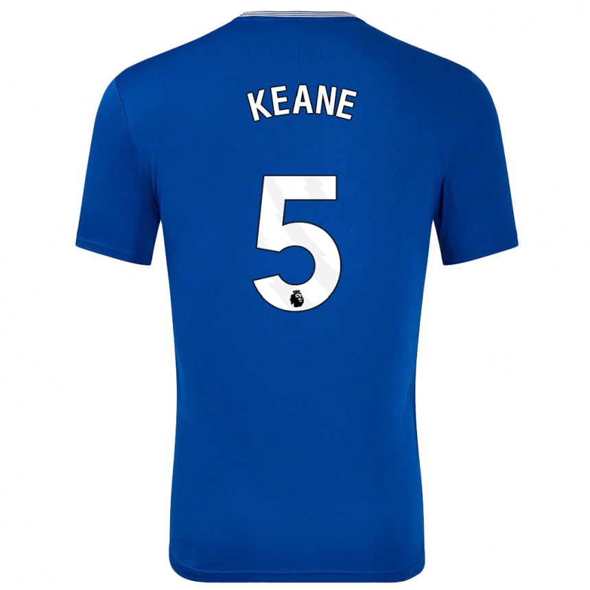 Men Football Michael Keane #5 Blue With Home Jersey 2024/25 T-Shirt Nz