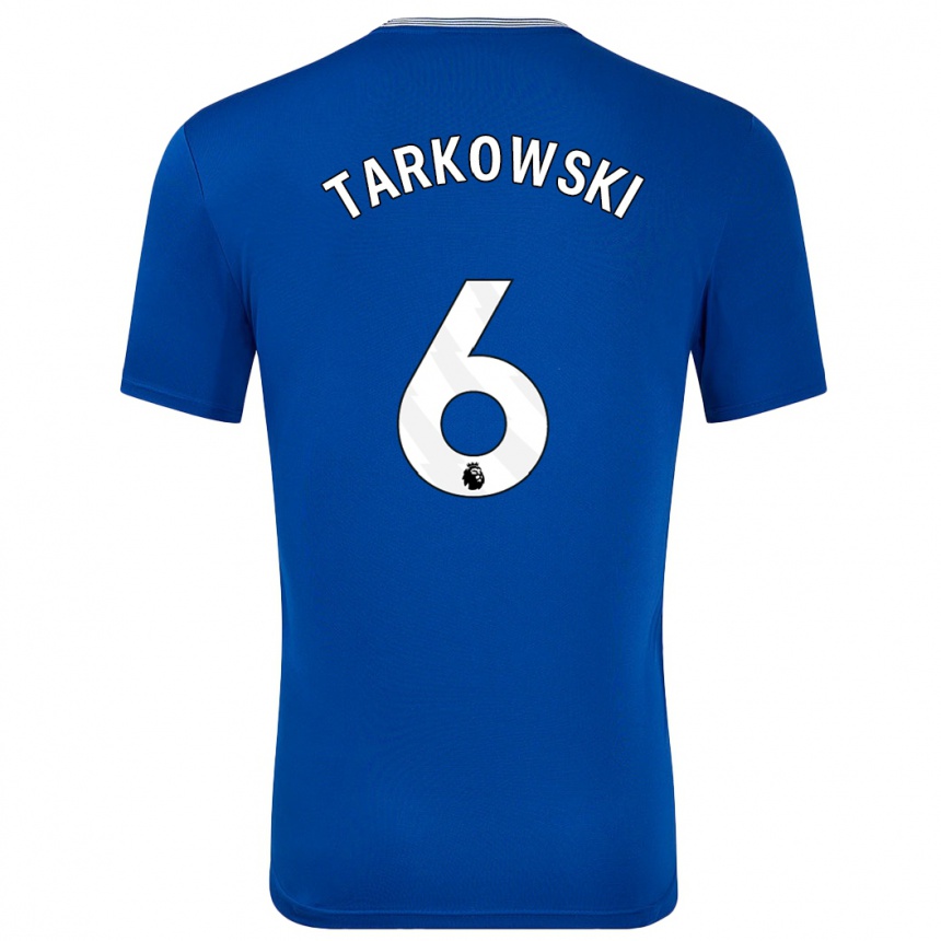 Men Football James Tarkowski #6 Blue With Home Jersey 2024/25 T-Shirt Nz