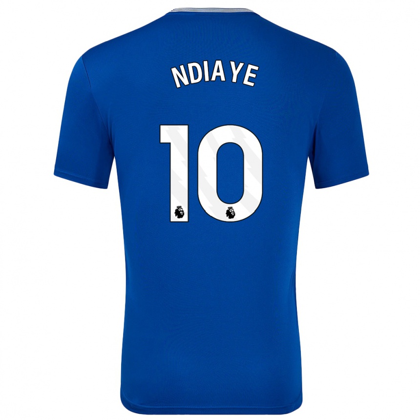 Men Football Iliman Ndiaye #10 Blue With Home Jersey 2024/25 T-Shirt Nz