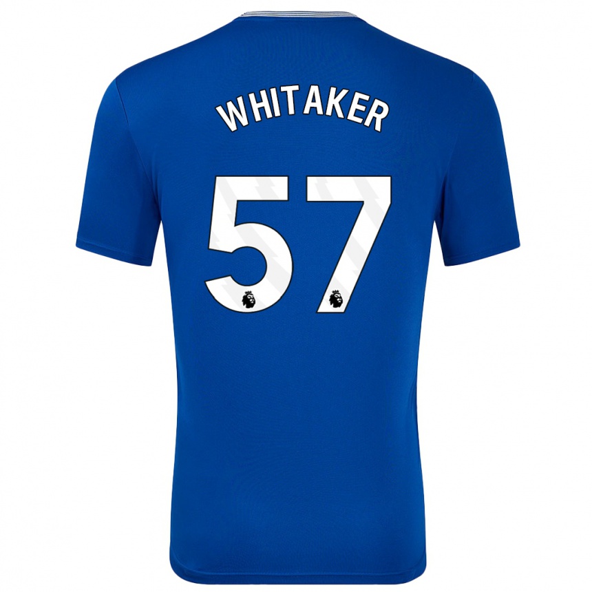 Men Football Charlie Whitaker #57 Blue With Home Jersey 2024/25 T-Shirt Nz