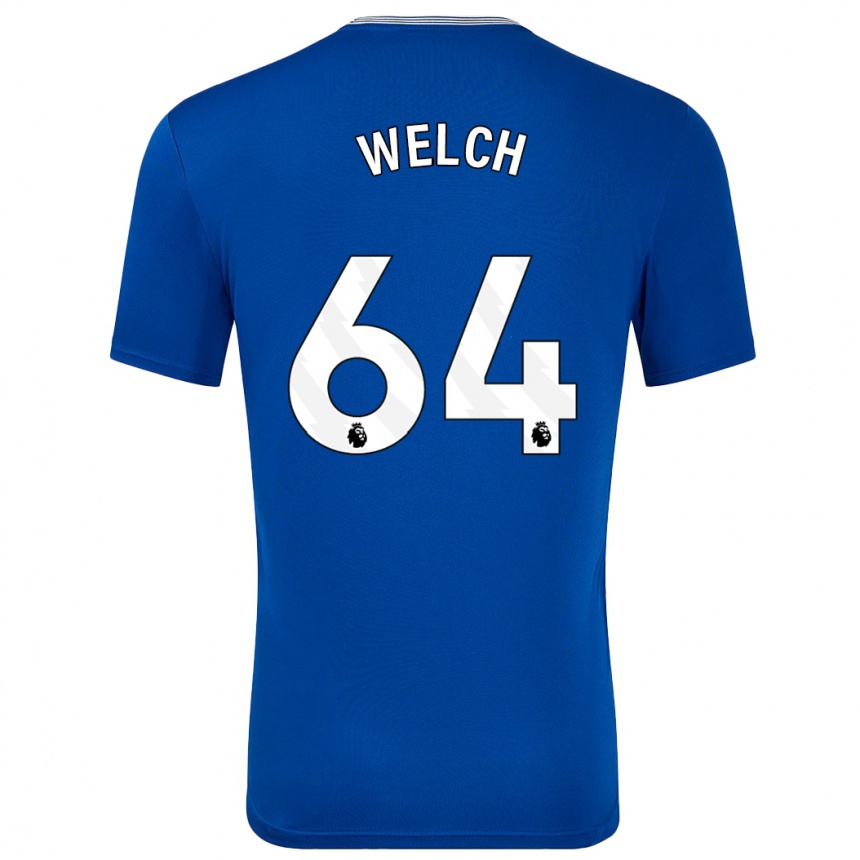 Men Football Reece Welch #64 Blue With Home Jersey 2024/25 T-Shirt Nz