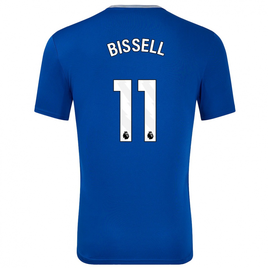 Men Football Emma Bissell #11 Blue With Home Jersey 2024/25 T-Shirt Nz