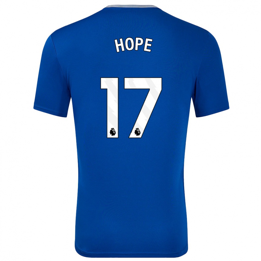 Men Football Lucy Hope #17 Blue With Home Jersey 2024/25 T-Shirt Nz