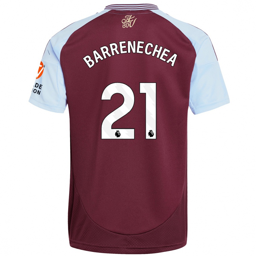 Men Football Enzo Barrenechea #21 Burgundy Sky Blue Home Jersey 2024/25 T-Shirt Nz