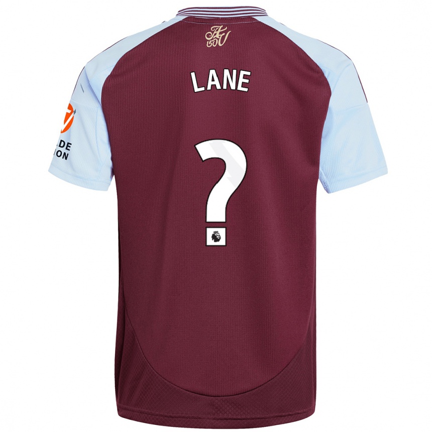 Men Football Josh Lane #0 Burgundy Sky Blue Home Jersey 2024/25 T-Shirt Nz