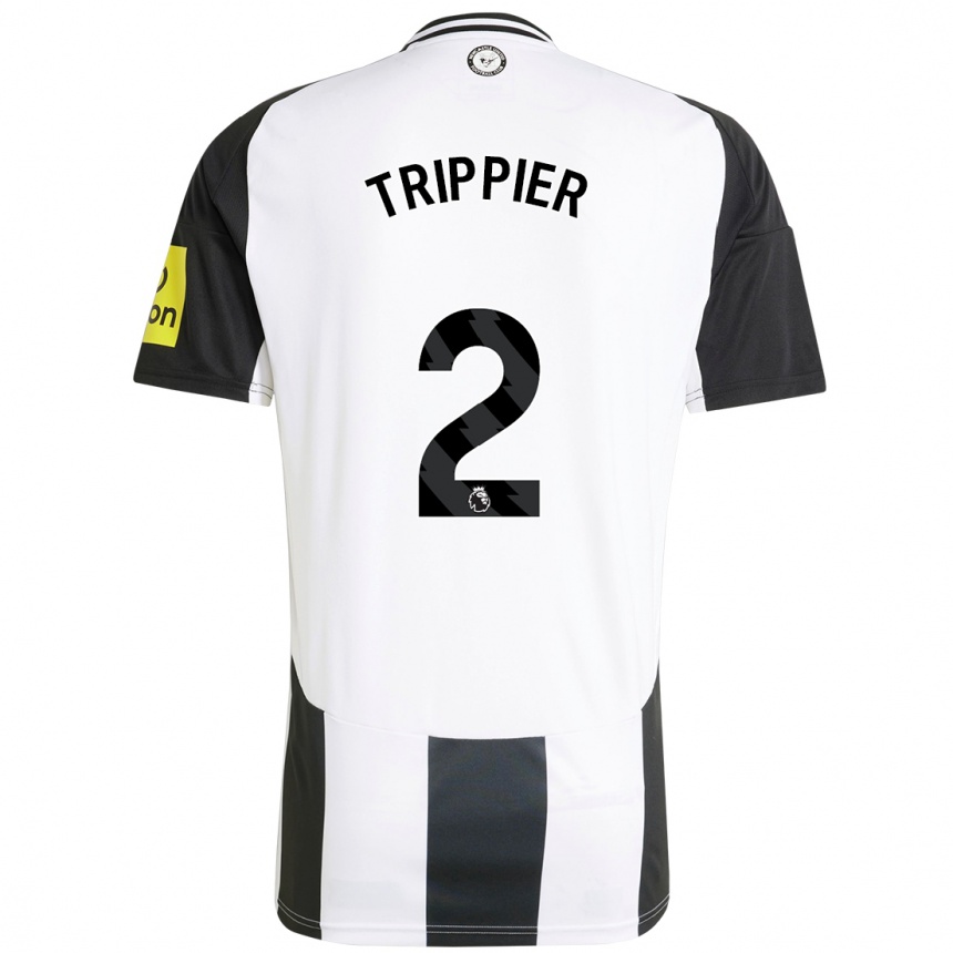 Men Football Kieran Trippier #2 White Black Home Jersey 2024/25 T-Shirt Nz