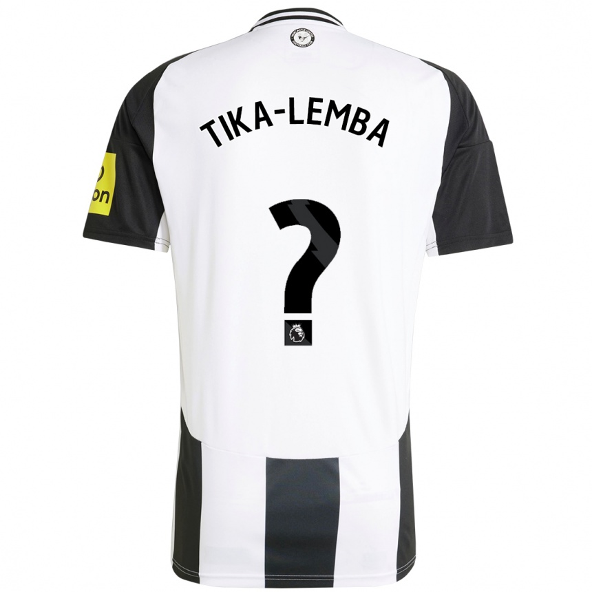 Men Football Ezra Tika-Lemba #0 White Black Home Jersey 2024/25 T-Shirt Nz