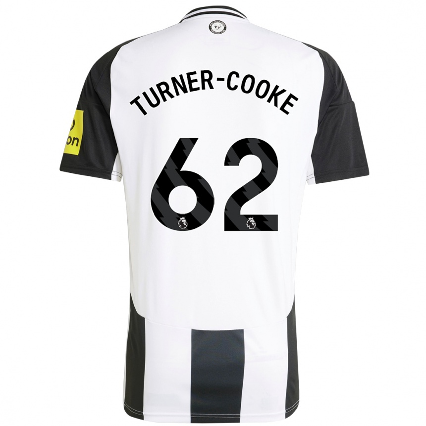 Men Football Jay Turner-Cooke #62 White Black Home Jersey 2024/25 T-Shirt Nz