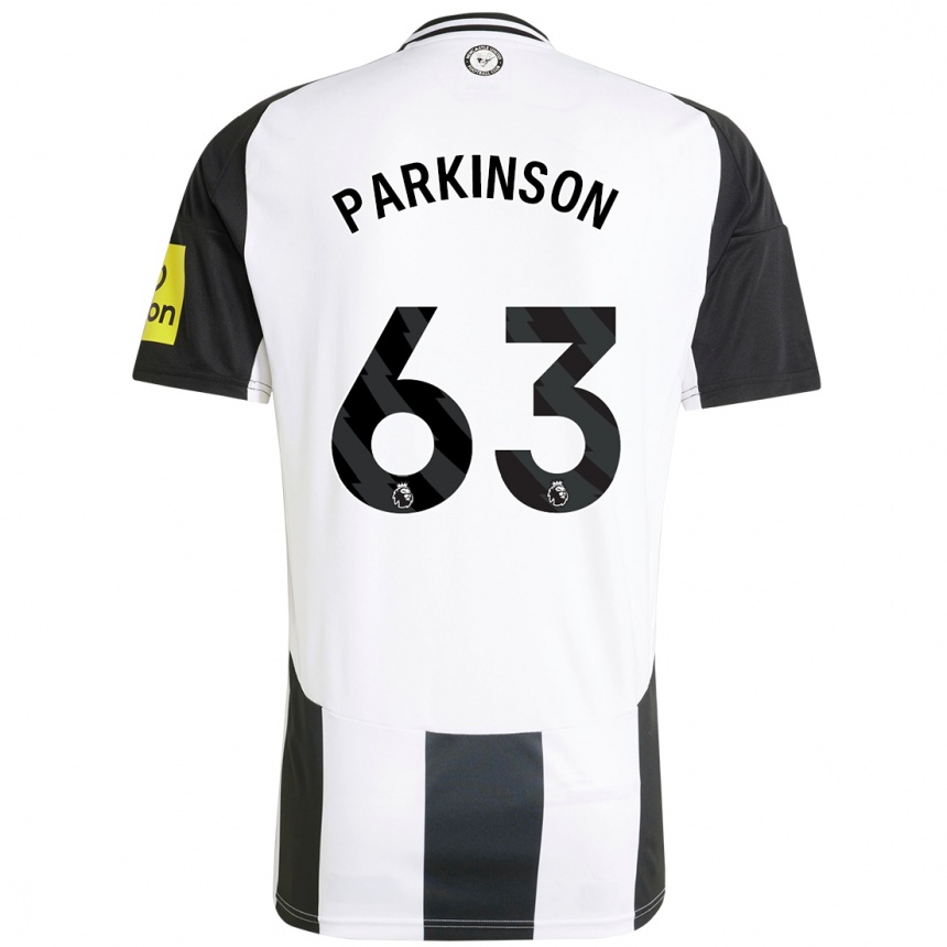 Men Football Ben Parkinson #63 White Black Home Jersey 2024/25 T-Shirt Nz