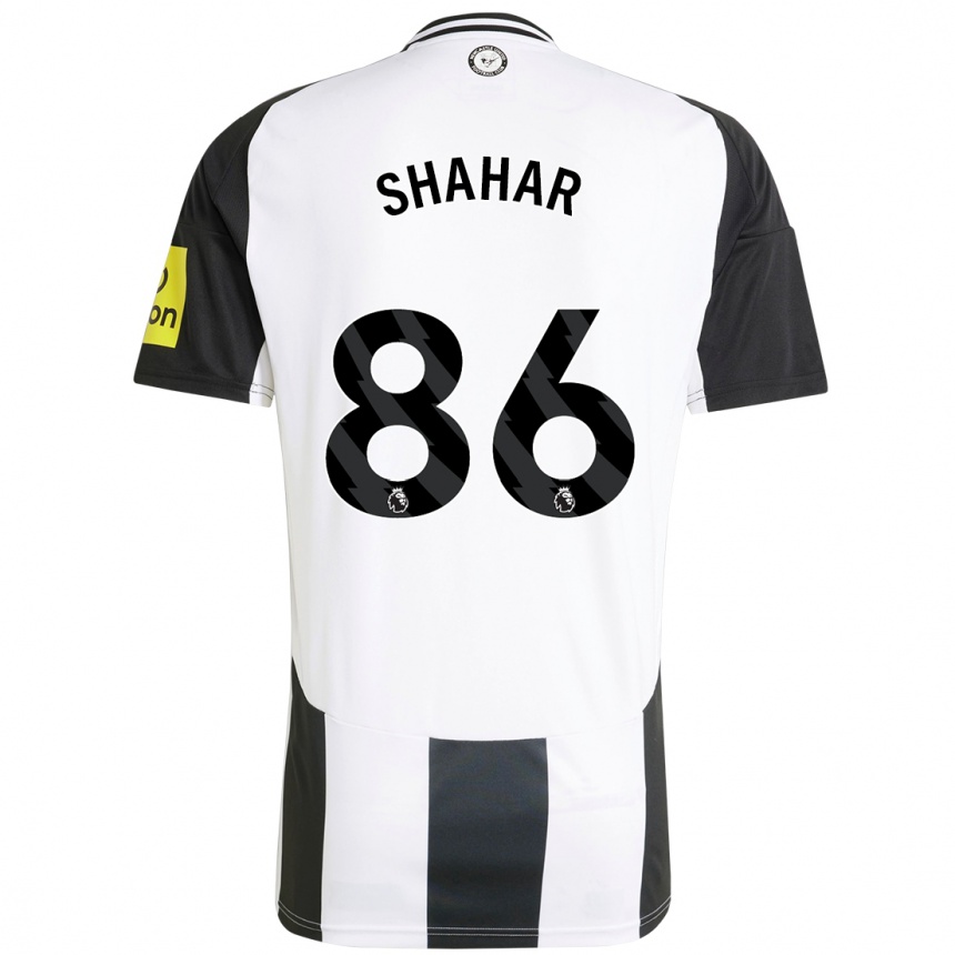 Men Football Leo Shahar #86 White Black Home Jersey 2024/25 T-Shirt Nz