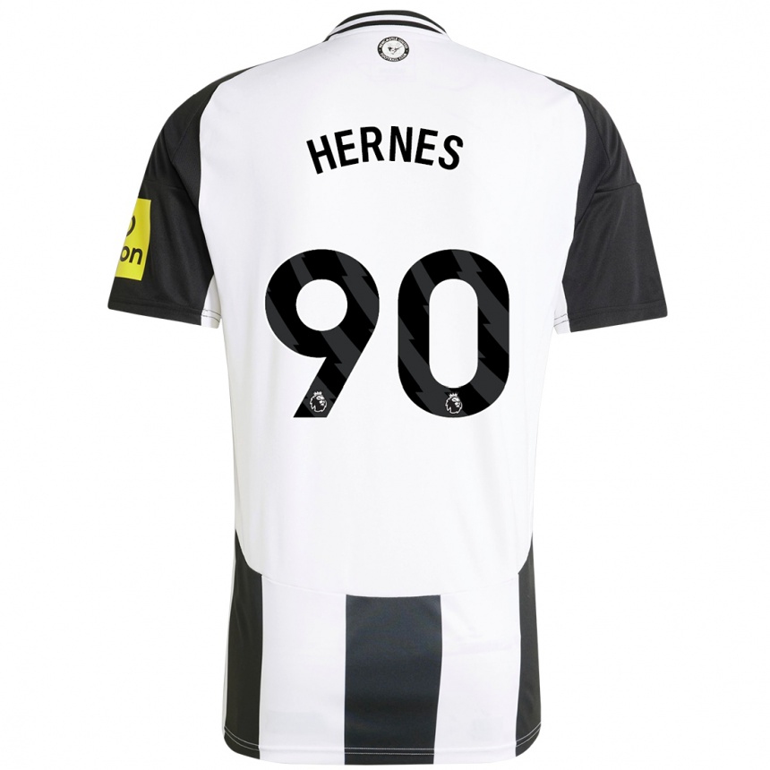 Men Football Travis Hernes #90 White Black Home Jersey 2024/25 T-Shirt Nz