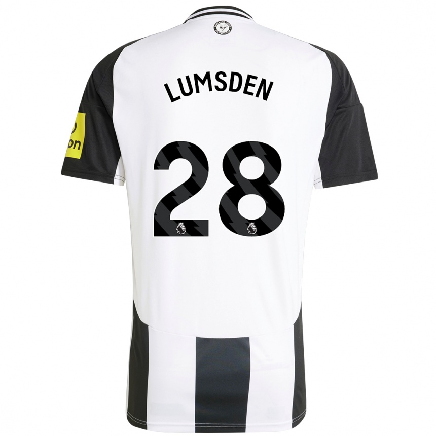 Men Football Beth Lumsden #28 White Black Home Jersey 2024/25 T-Shirt Nz