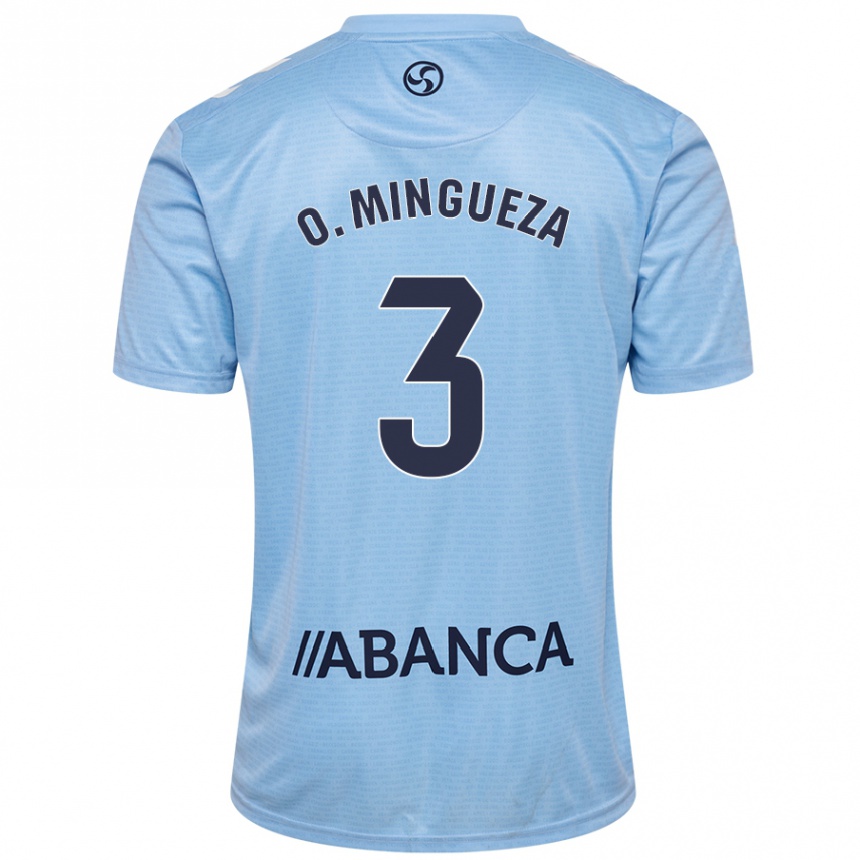 Men Football Óscar Mingueza #3 Sky Blue Home Jersey 2024/25 T-Shirt Nz