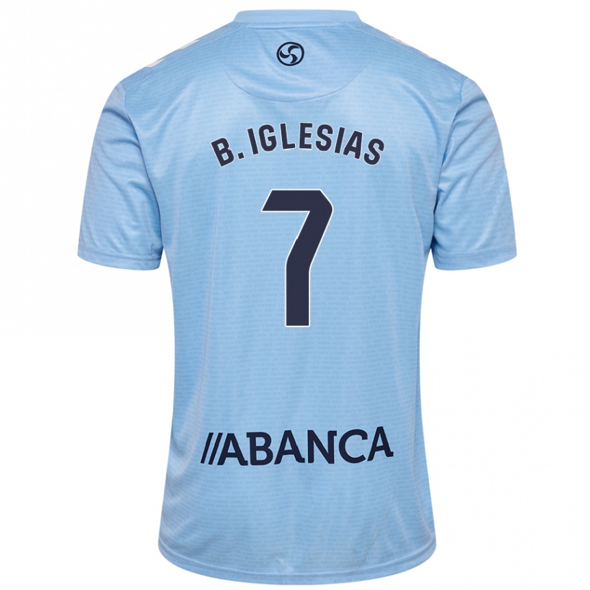 Men Football Borja Iglesias #7 Sky Blue Home Jersey 2024/25 T-Shirt Nz