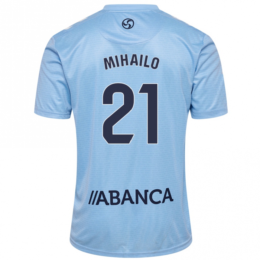 Men Football Mihailo Ristic #21 Sky Blue Home Jersey 2024/25 T-Shirt Nz