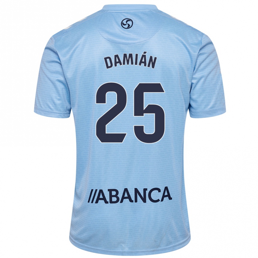 Men Football Damián Rodríguez #25 Sky Blue Home Jersey 2024/25 T-Shirt Nz