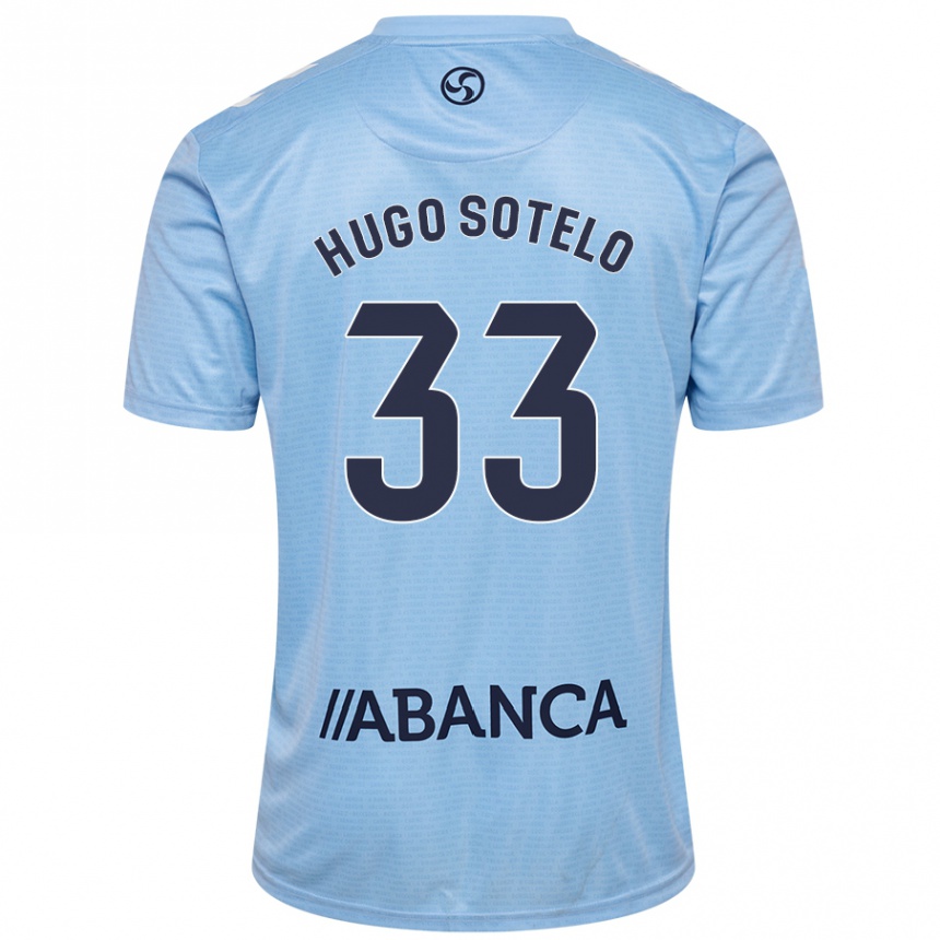 Men Football Hugo Sotelo #33 Sky Blue Home Jersey 2024/25 T-Shirt Nz