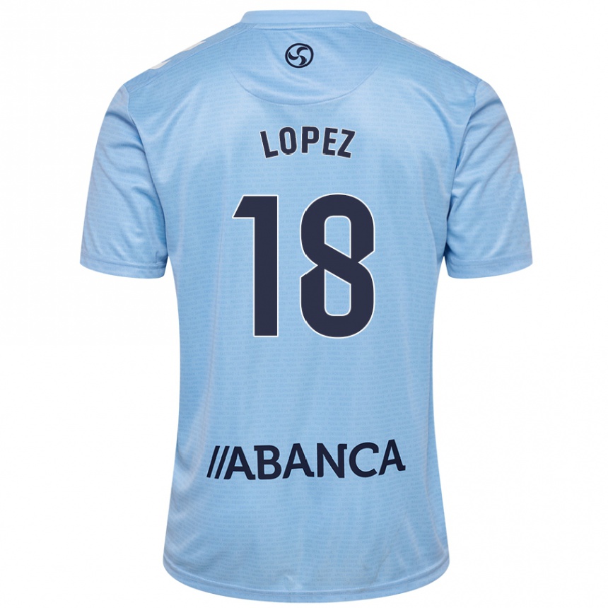 Men Football Joel López #18 Sky Blue Home Jersey 2024/25 T-Shirt Nz