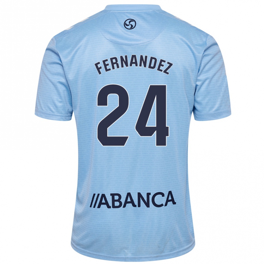 Men Football César Fernández #24 Sky Blue Home Jersey 2024/25 T-Shirt Nz