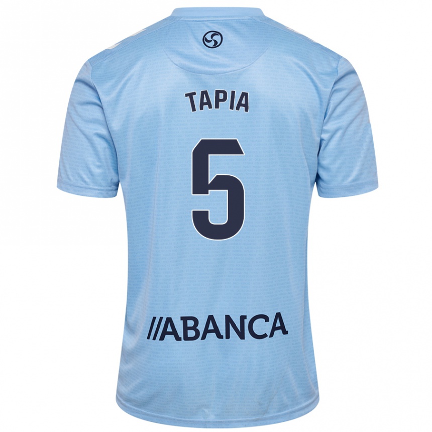 Men Football Renato Tapia #5 Sky Blue Home Jersey 2024/25 T-Shirt Nz