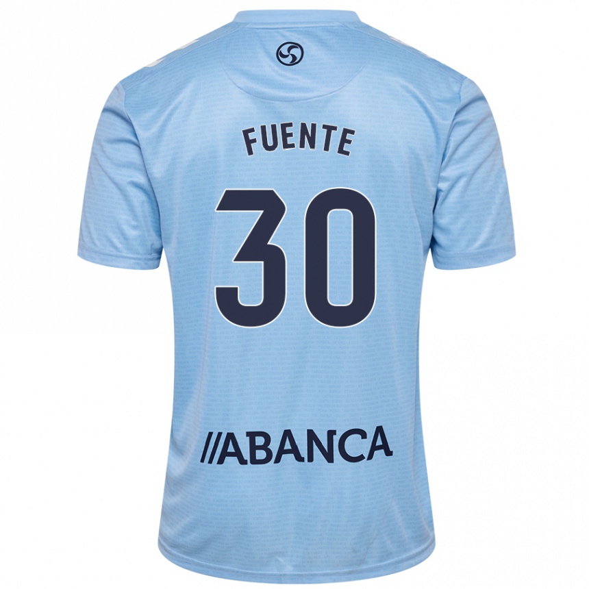 Men Football Mario Fuente #30 Sky Blue Home Jersey 2024/25 T-Shirt Nz