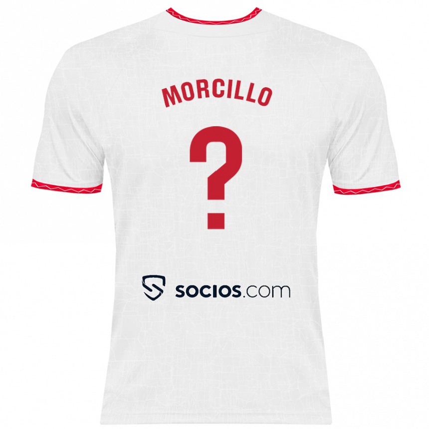 Men Football Raquel Morcillo #0 White Red Home Jersey 2024/25 T-Shirt Nz