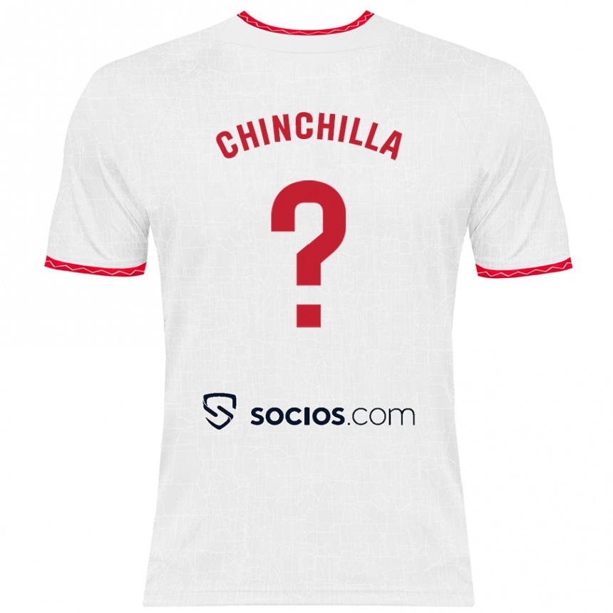 Men Football Gustavo Chinchilla #0 White Red Home Jersey 2024/25 T-Shirt Nz