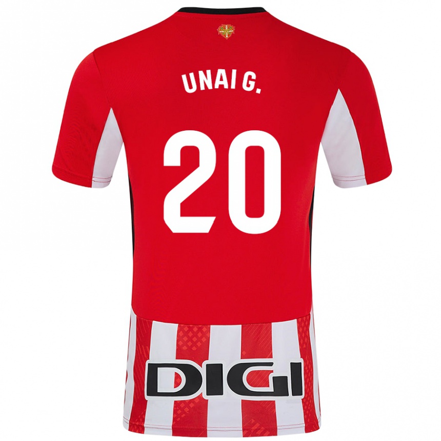 Men Football Unai Gómez #20 Red White Home Jersey 2024/25 T-Shirt Nz