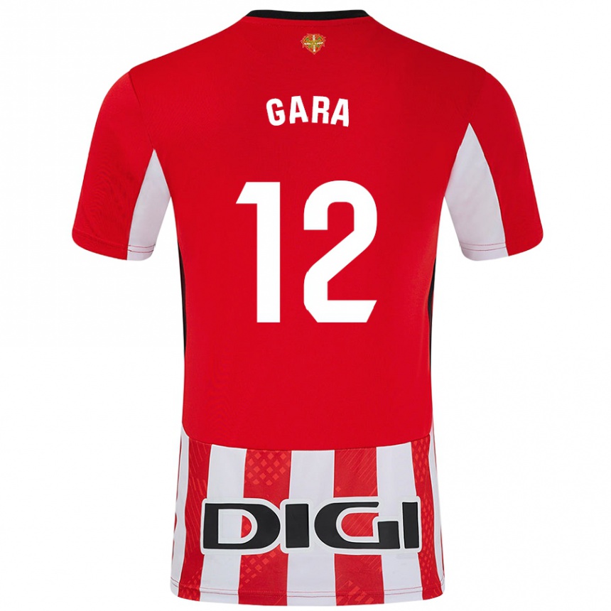 Men Football Gara #12 Red White Home Jersey 2024/25 T-Shirt Nz