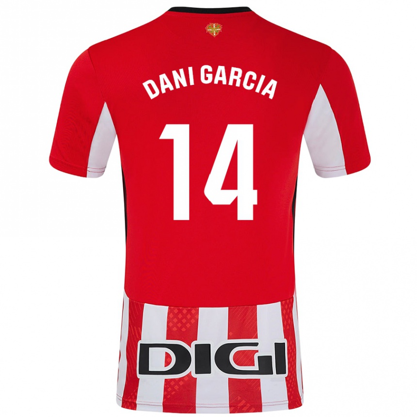 Men Football Dani García #14 Red White Home Jersey 2024/25 T-Shirt Nz