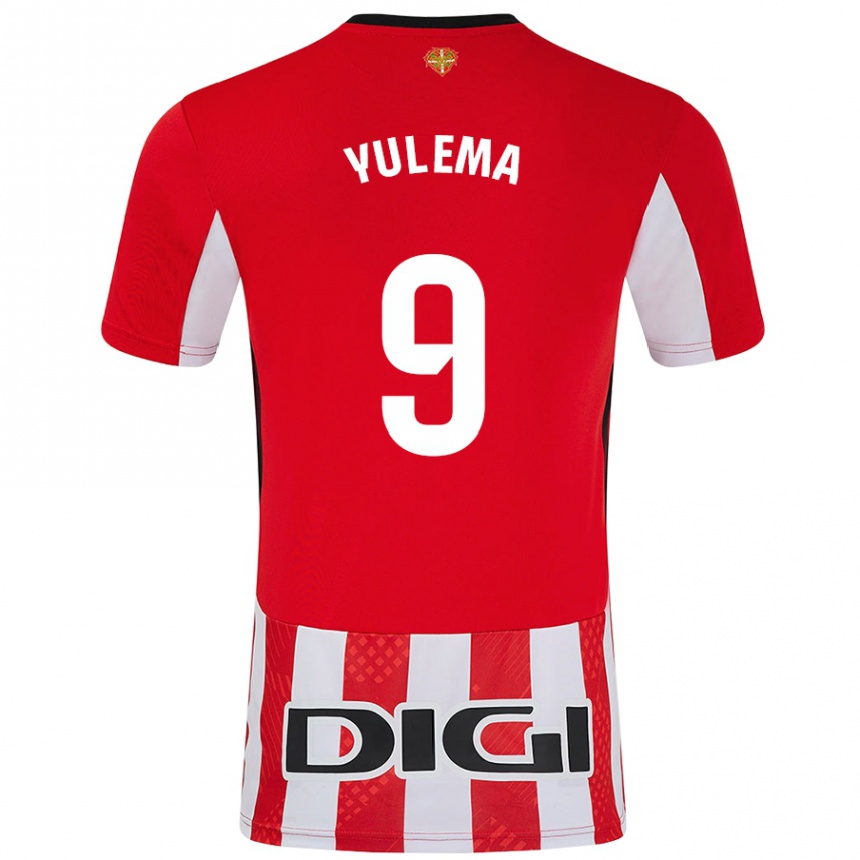 Men Football Yulema Corres Somovilla #9 Red White Home Jersey 2024/25 T-Shirt Nz