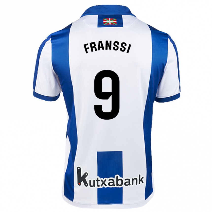 Men Football Sanni Maija Franssi #9 White Blue Home Jersey 2024/25 T-Shirt Nz