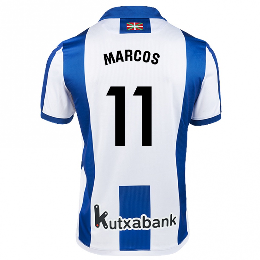 Men Football Cecilia Marcos Nabal #11 White Blue Home Jersey 2024/25 T-Shirt Nz