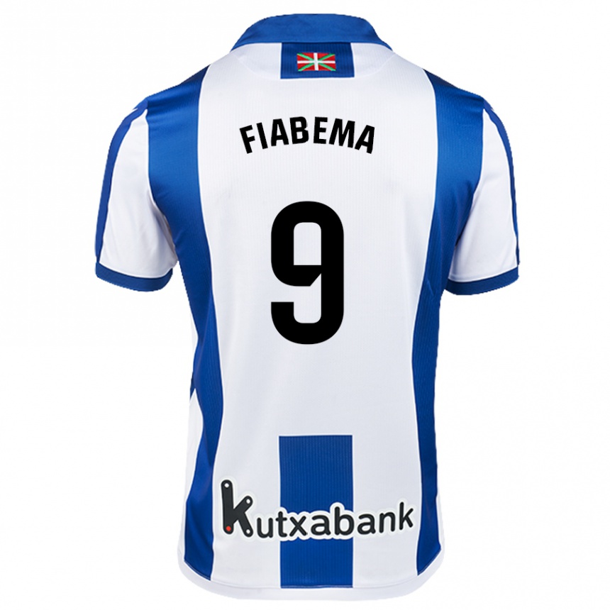 Men Football Bryan Fiabema #9 White Blue Home Jersey 2024/25 T-Shirt Nz