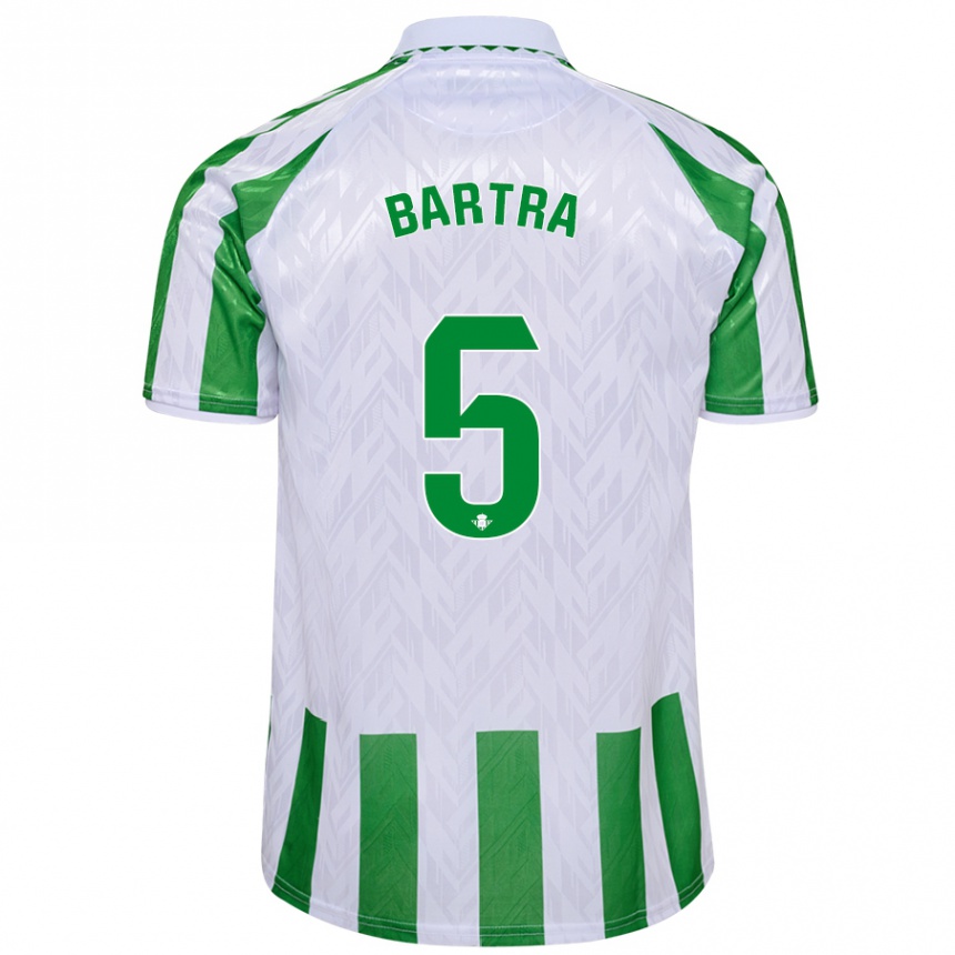 Men Football Marc Bartra #5 Green White Stripes Home Jersey 2024/25 T-Shirt Nz