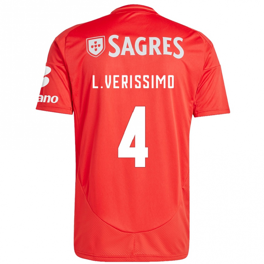 Men Football Lucas Verissimo #4 Red White Home Jersey 2024/25 T-Shirt Nz