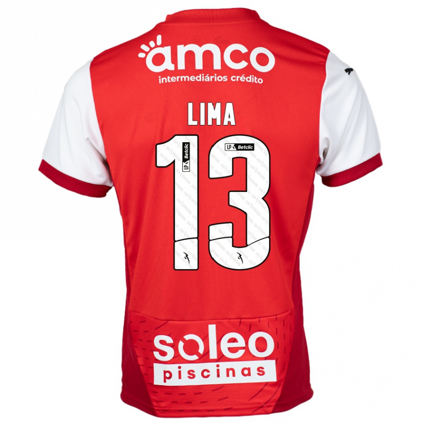 Men Football Aline Lima #13 Red White Home Jersey 2024/25 T-Shirt Nz