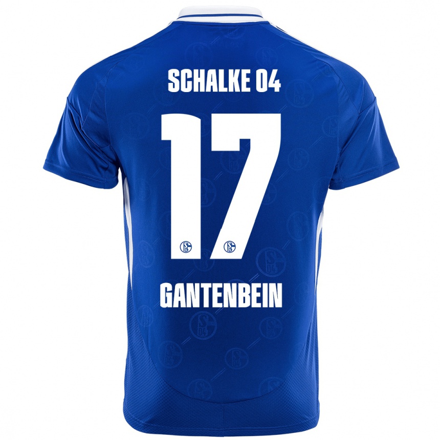 Men Football Adrian Gantenbein #17 Royal Blue Home Jersey 2024/25 T-Shirt Nz