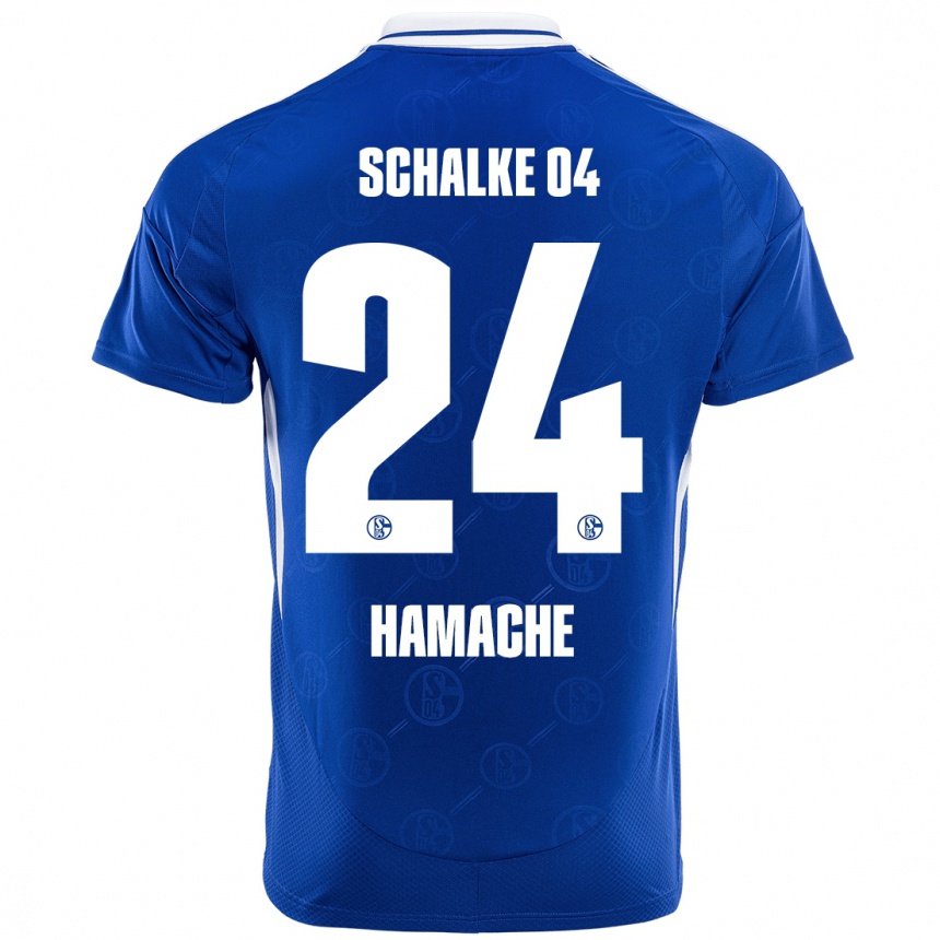 Men Football Ilyes Hamache #24 Royal Blue Home Jersey 2024/25 T-Shirt Nz