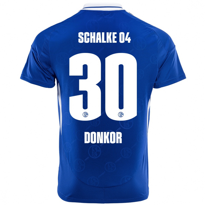 Men Football Anton Donkor #30 Royal Blue Home Jersey 2024/25 T-Shirt Nz